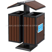 Caixotes ao ar livre Caixote de lixo de madeira PVC Caixotes de lixo de aço