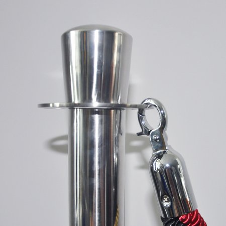 Poly Ropes cordas de escora de cor vermelha cordas de controle de multidão com gancho