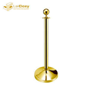 Poste de escora de aço inoxidável dourado de titânio superior de bola 