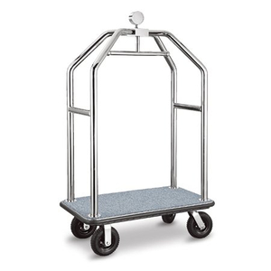 Carrinho de bagagem móvel com rodas no saguão do hotel em aço inoxidável 304 